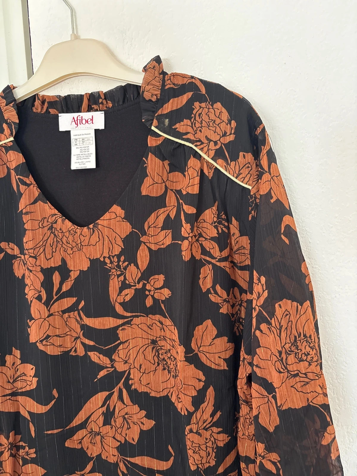 Blusa marrom nova Afibel tamanho 44 – photo 2